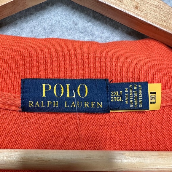 Ralph Lauren Polo Shirt Men's 2XLT Orange Short Sleeve Classic Fit Cotton NWT - Picture 4 of 6